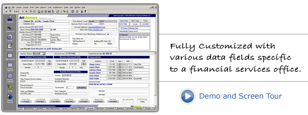 Act4Advisors 2.0 Demo and Screen Tour